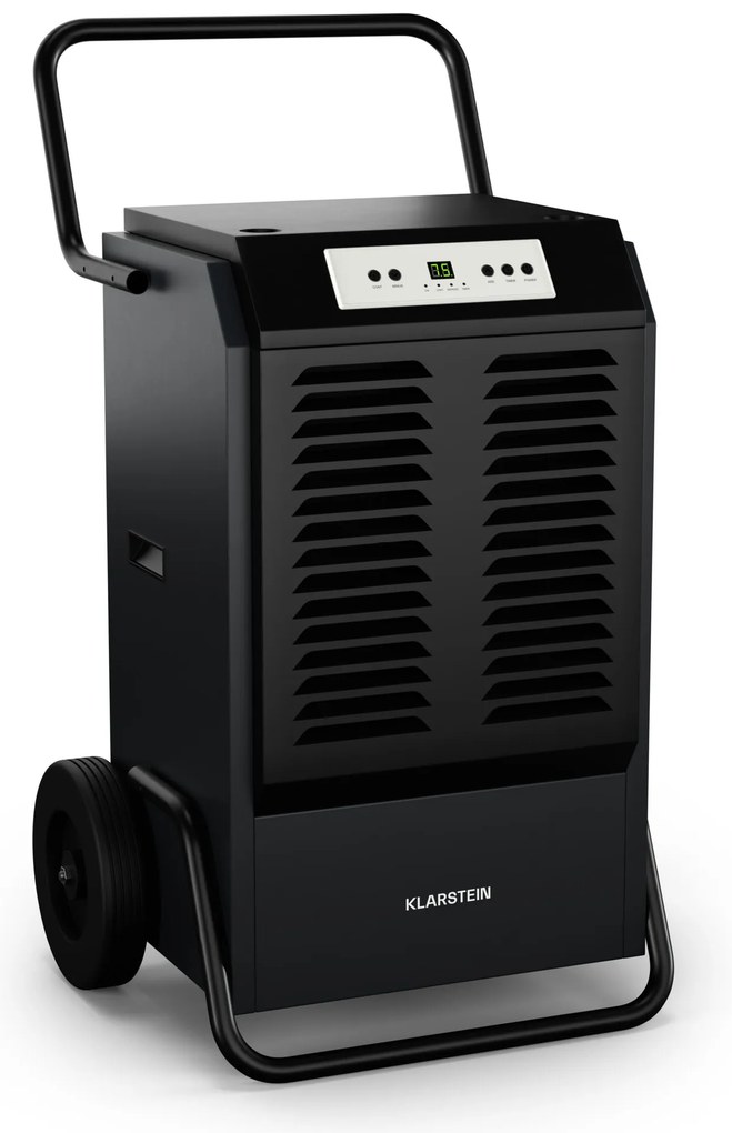 Klarstein DuraDry 90L odvlhčovač vzduchu, 90 l/deň, 120-180 m², nehrdzavejúca oceľ, mobilný, 450 m³/h