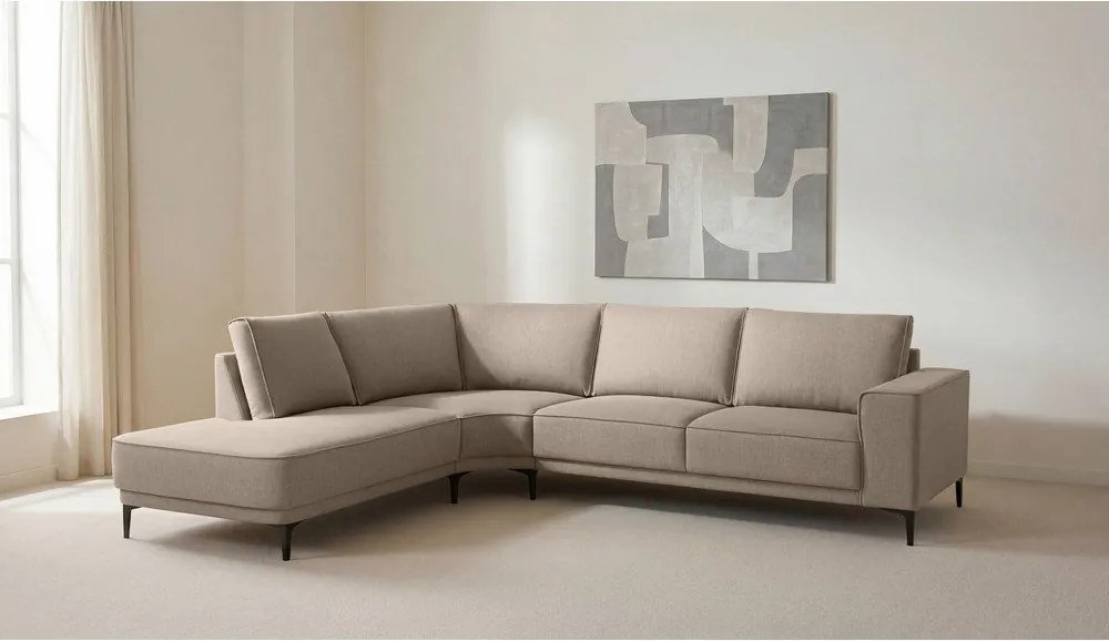 Svetlohnedá rohová pohovka (ľavý roh) Copenhagen – Scandic