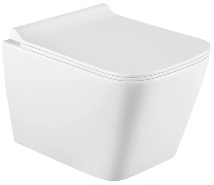 Závesný set GEBERIT Duofix Basic+ WC TEO Rimless 51 x 35 cm + pomaly padajúca doska Slim, biela, 3385XX00+39070100