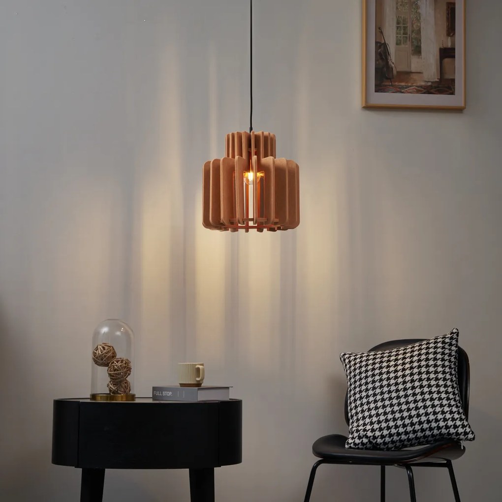 Retro závesná lampa oranžová - Felt