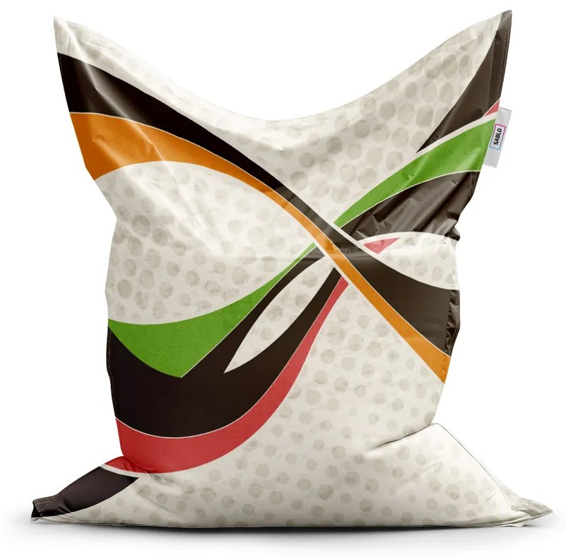 Sablio Sedací vak Retro abstrakcia - 150x100 cm