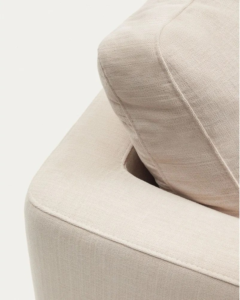 Béžová ženilková rohová pohovka (pravý roh/s leňoškou) Gala – Kave Home