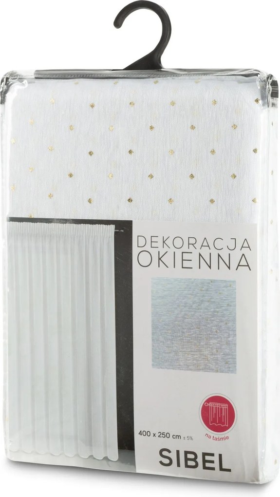 ZÁCLONA NA PÁSKE SIBEL 400X250 CM BIELA