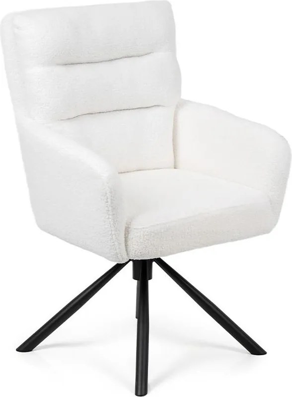 Set - 2 ks Otočná jedálenská stolička AVENBERG TESSA, biela