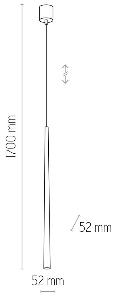 TK-LIGHTING Závesné moderné osvetlenie na lanku PIANO, 1xG9, 6W, čierne