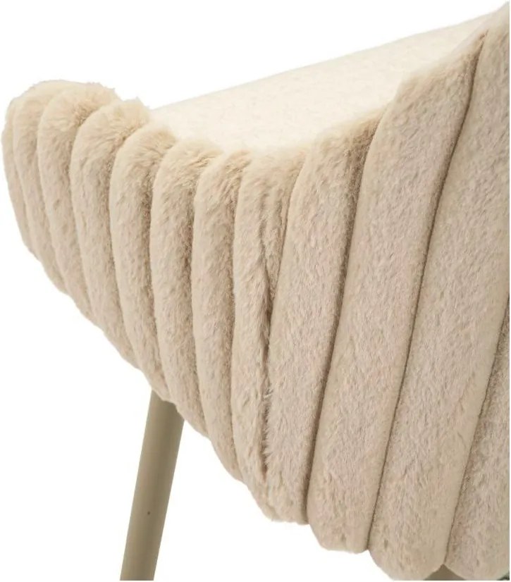 Krémové čalúnené barové stoličky v súprave 2 ks s podrúčkami (výška sedadla 78 cm) Alaska – Mauro Ferretti