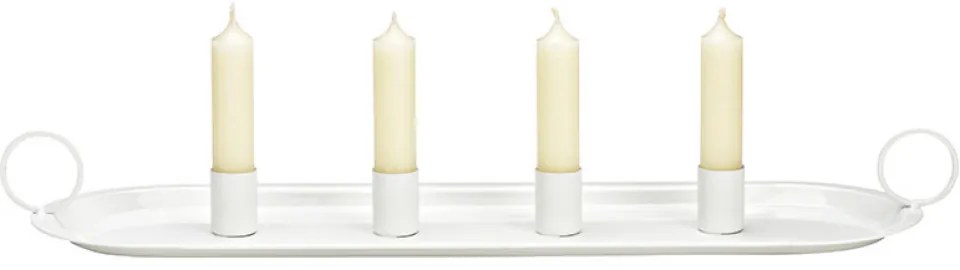 Adventný kovový svietnik ARRANGEMENT 49x14 cm - viac farieb Farba: Čierna