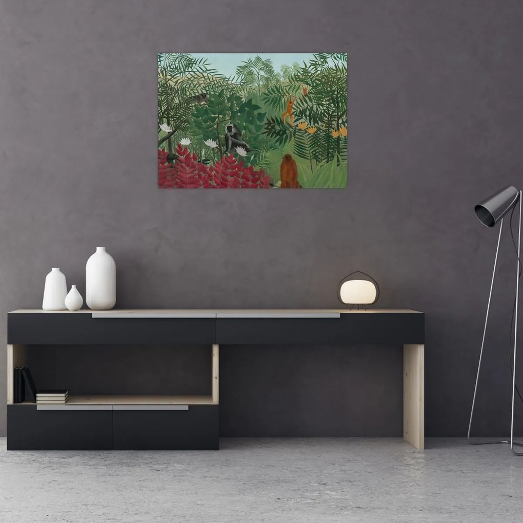 Obraz - Henri Rousseau, Tropical Forest with Monkeys, reprodukcia (70x50 cm)