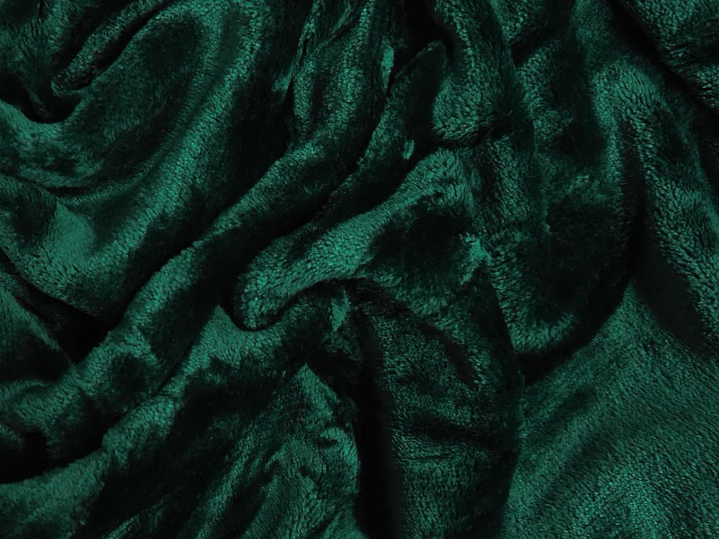 XPOSE® Mikroplyšová plachta Exclusive - tmavo zelená 160x200 cm
