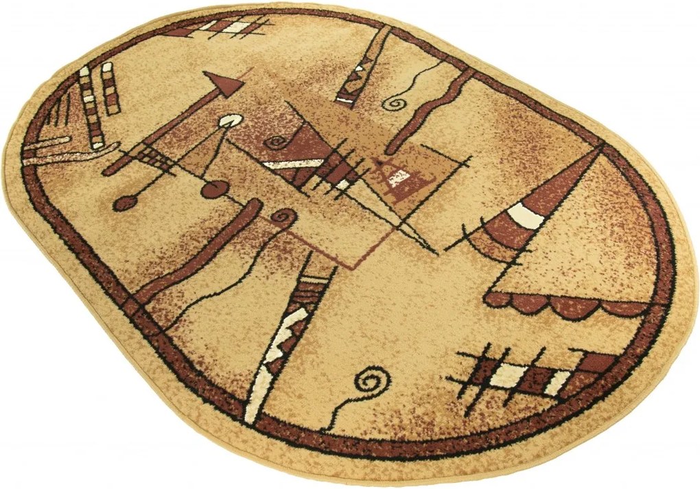 TA Koberec 7025B JEDNODUCHÝ SVETLÝ BÉŽOVÝ ATLAS PP OV Rozmer: 180x250 cm