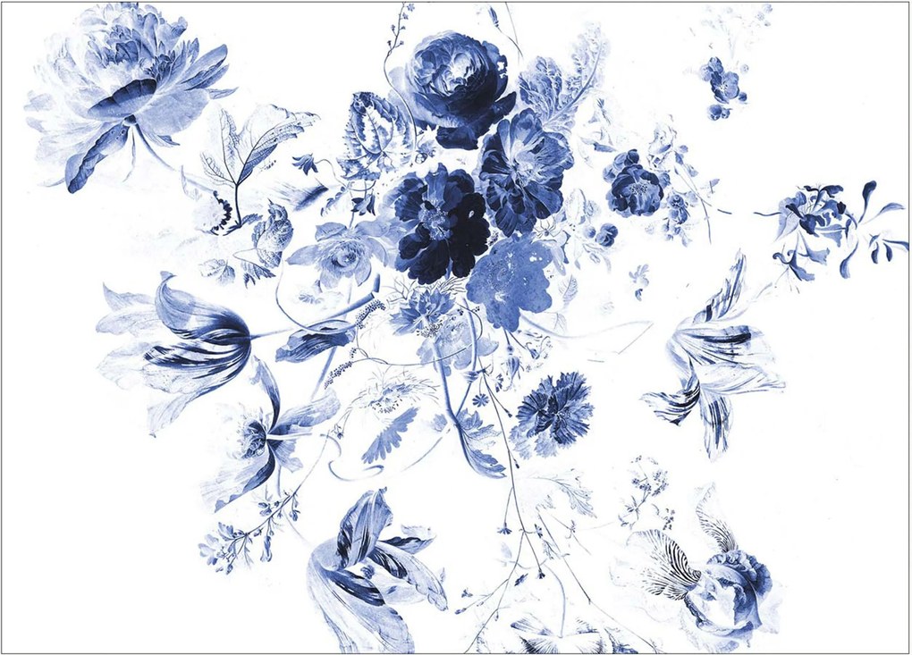 Vliesová tapeta Royal Blue Flowers III