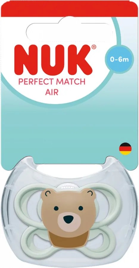 Dojčenský cumlík  NUK Perfect Match Air BEAR 0-6m 1ks box, vel. 0-6 m