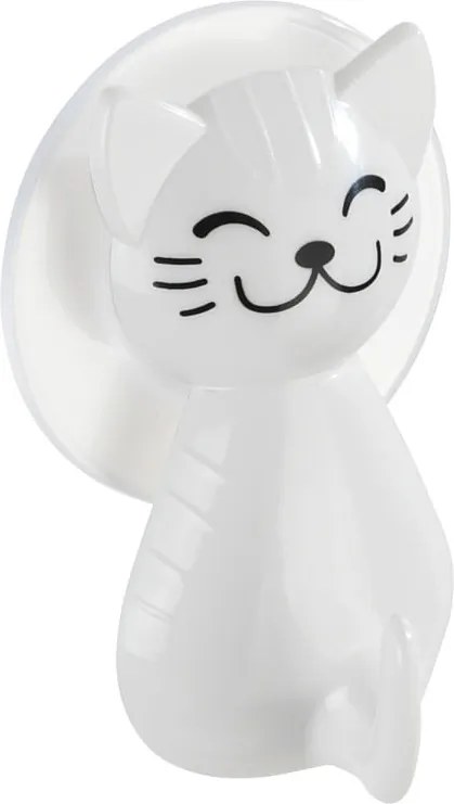 Biely nástenný háčik Wenko Cat