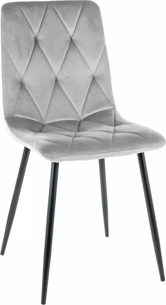 SI Stolička Tom Velvet svetlo šedá