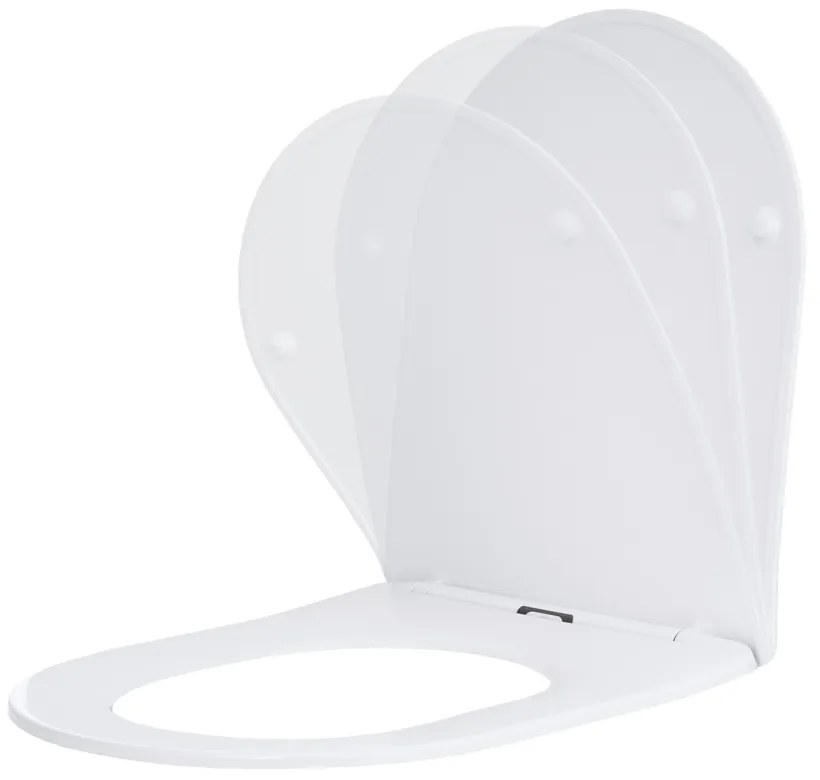 Gamma Magro, toaletné WC sedátko 438x361mm z duroplastu s pomalým zatváraním, biela, GMA-MAGRO