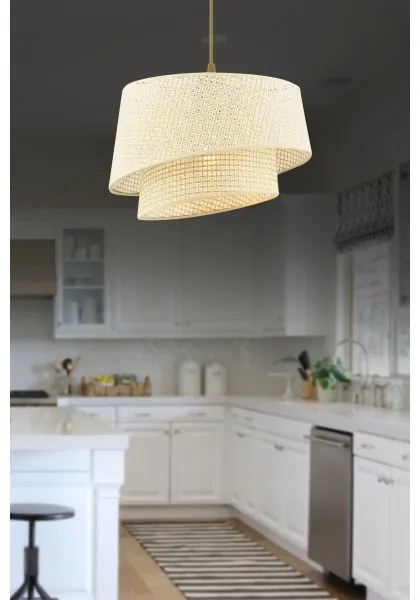 Závesné svietidlo na lanku BARETTE 1xE27/60W/230V krémové