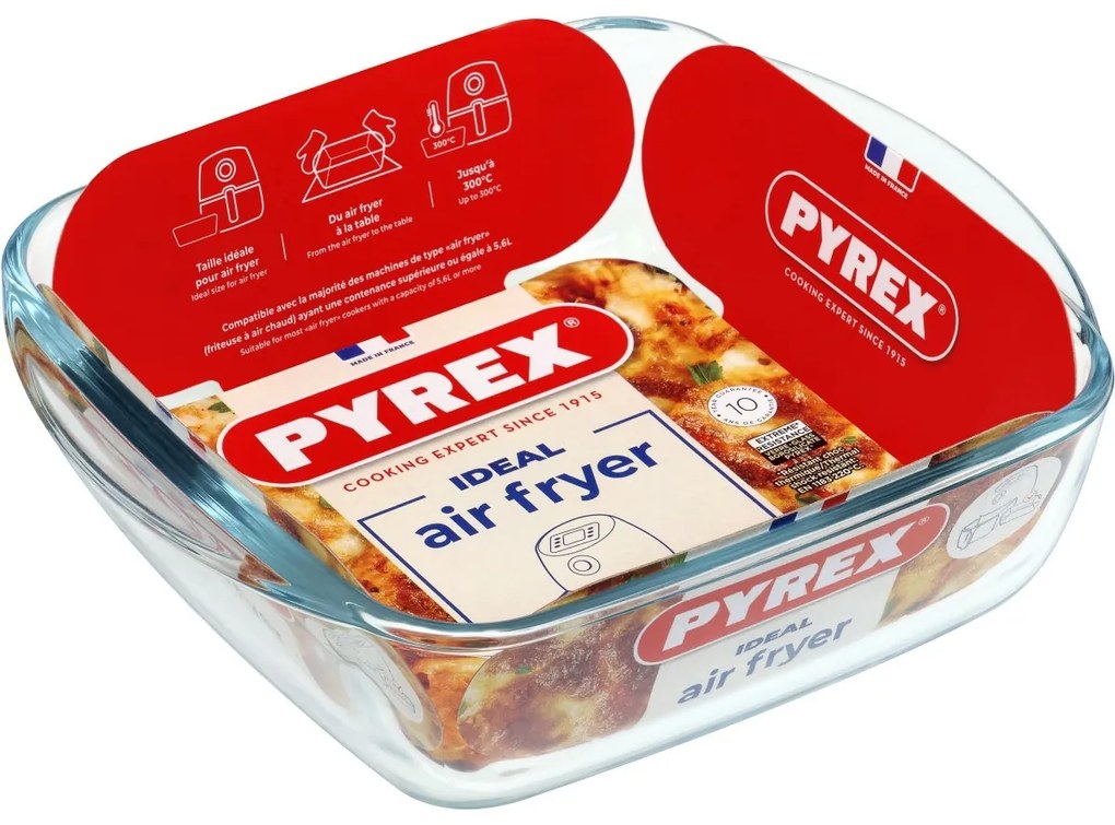 Pyrex Misa zapekacia štvorcová Air Fryer 1 l, 20 x 17 x 6 cm, 1 l