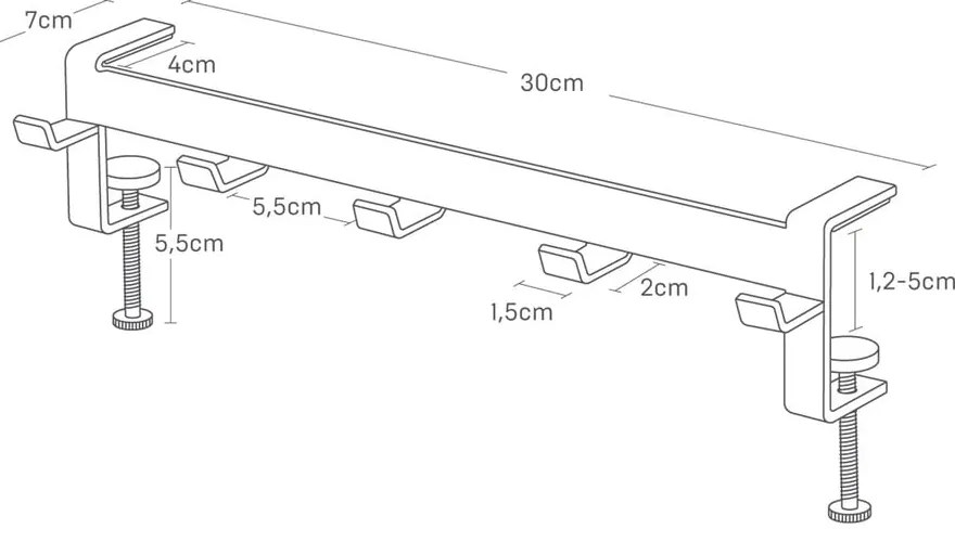 Matne čierny nastaviteľný oceľový háčik Tower – YAMAZAKI