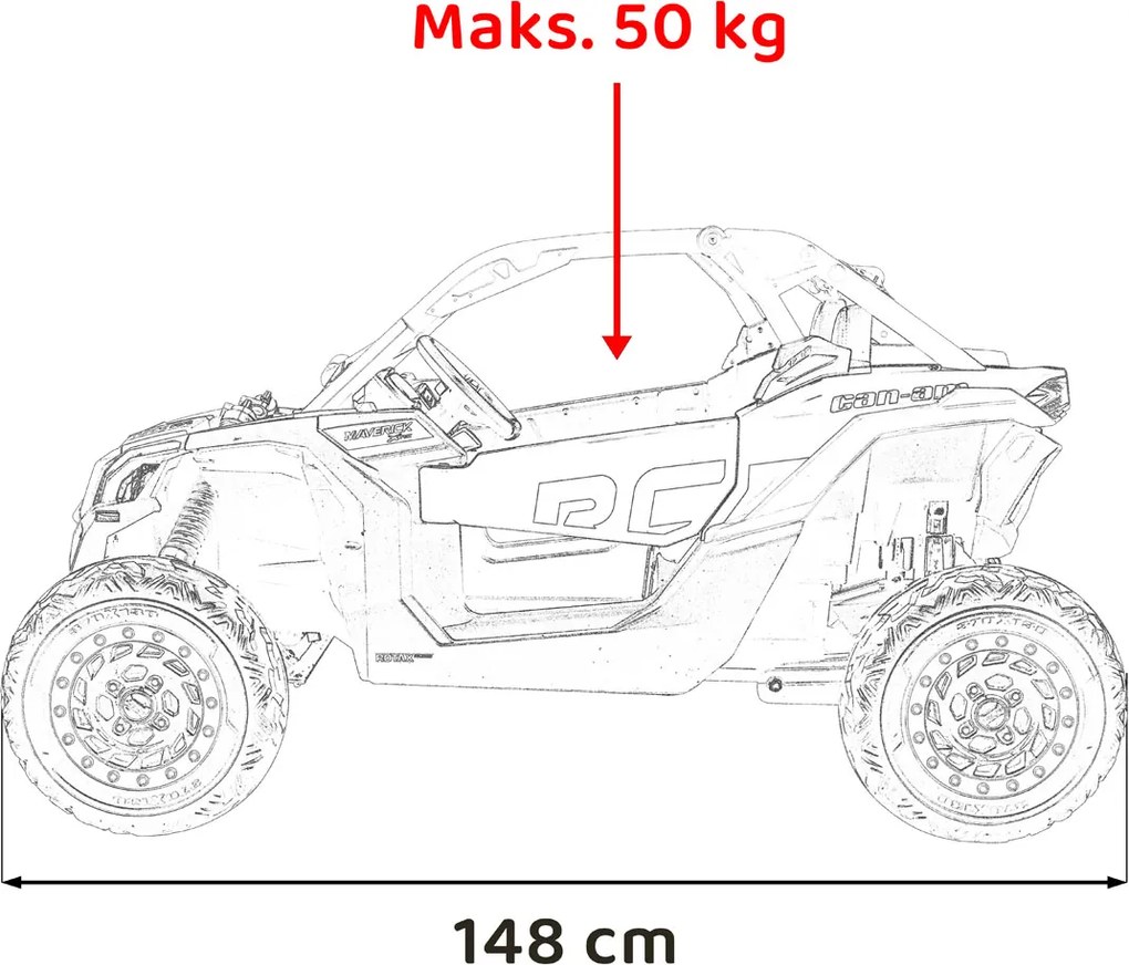 Ramiz Elektrická bugina Maverick Turbo RR pre deti modro-sivá + kolesá