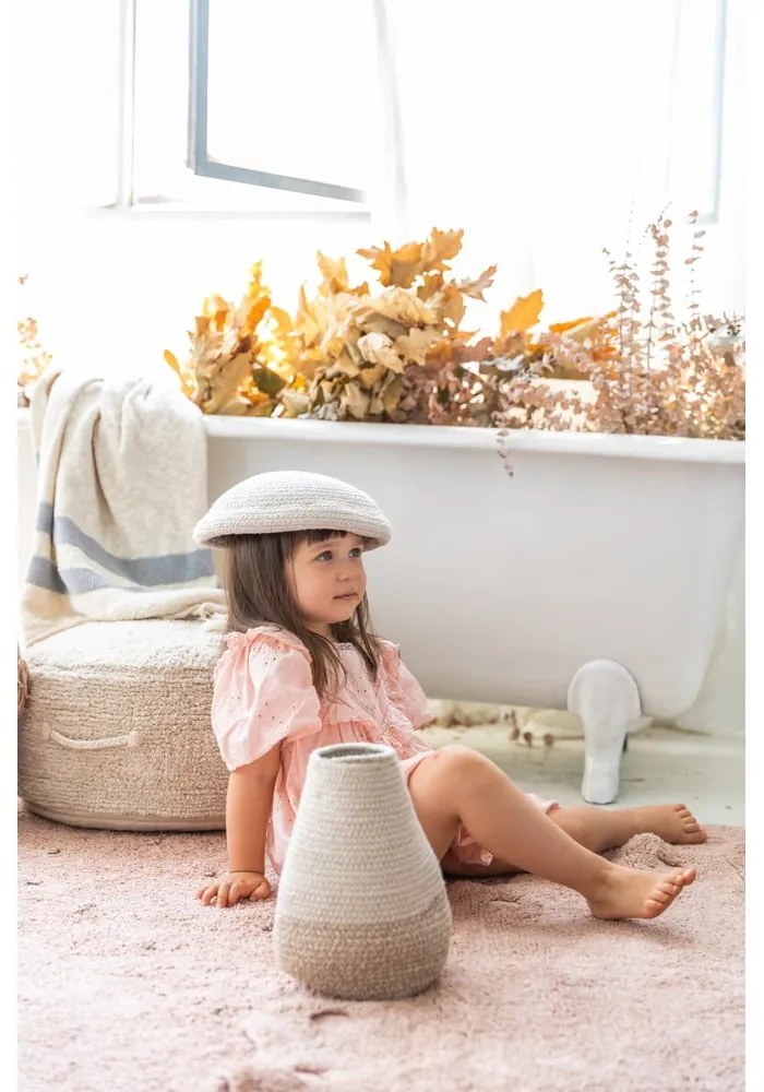 Béžový látkový detský kôš na hračky ø 23x27 cm Mushroom – Lorena Canals