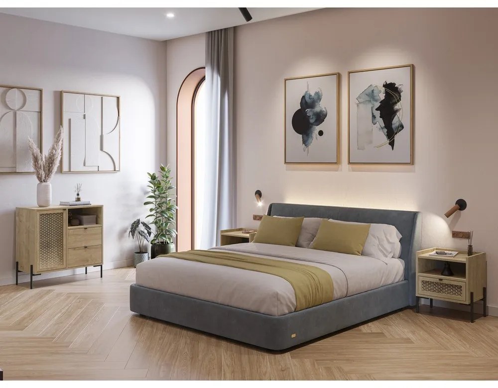 Skrinka v dekore duba v prírodnej farbe 80x80 cm Inca – Marckeric