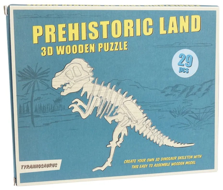 Drevené 3D puzzle dinosaurus Rex London Tyrannosaurus