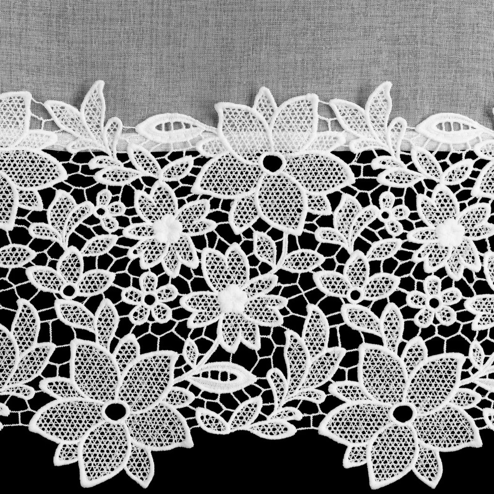 ZÁCLONA NA KRÚŽKOCH ARTEMIDA 350X145 CM BIELA
