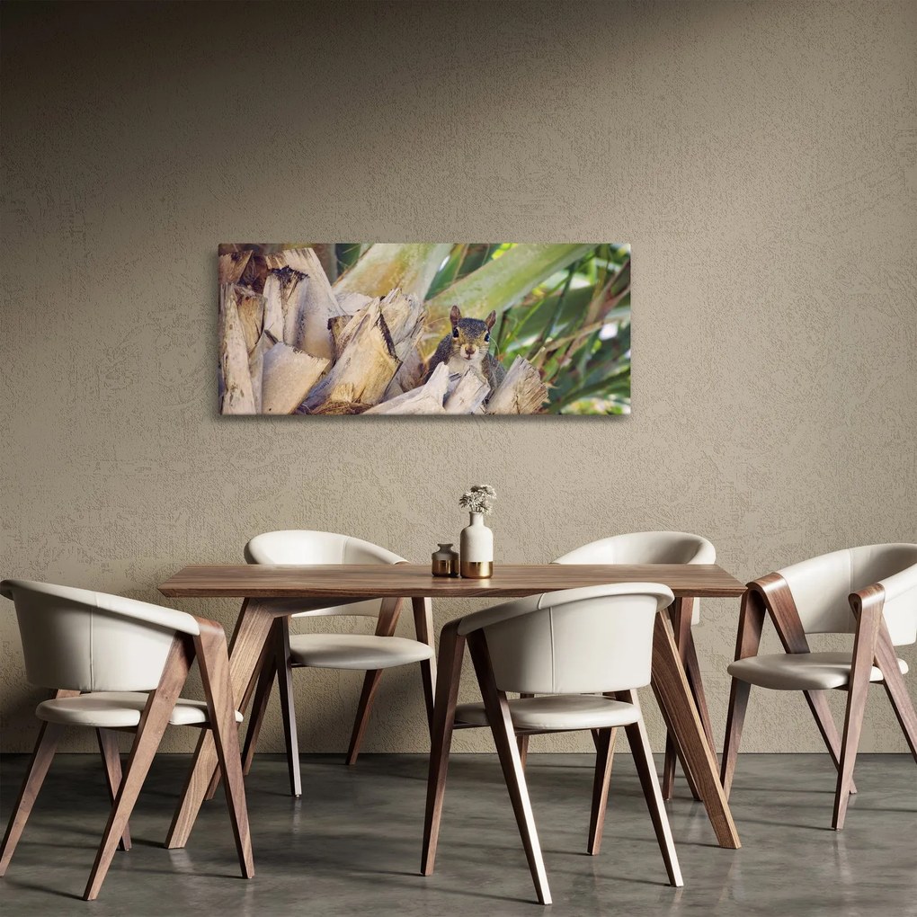 Obraz veveričky na strome (120x50 cm)
