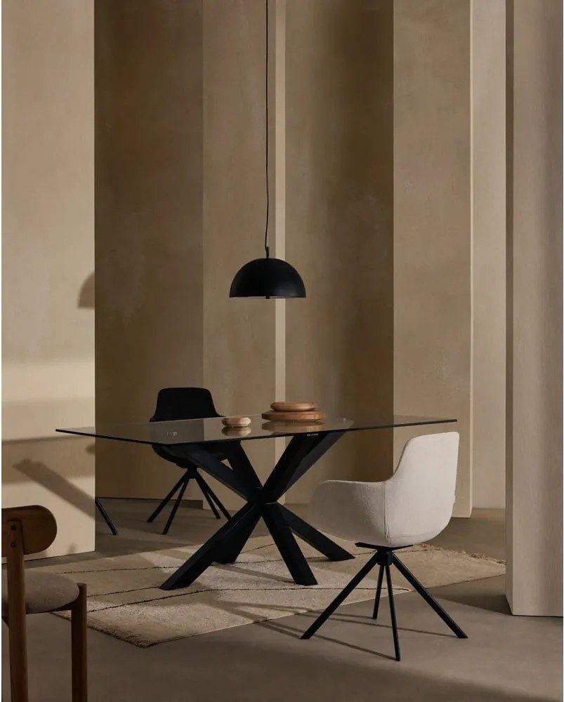 Béžové čalúnené jedálenské kreslá v súprave s podrúčkami 2 ks Tissiana – Kave Home