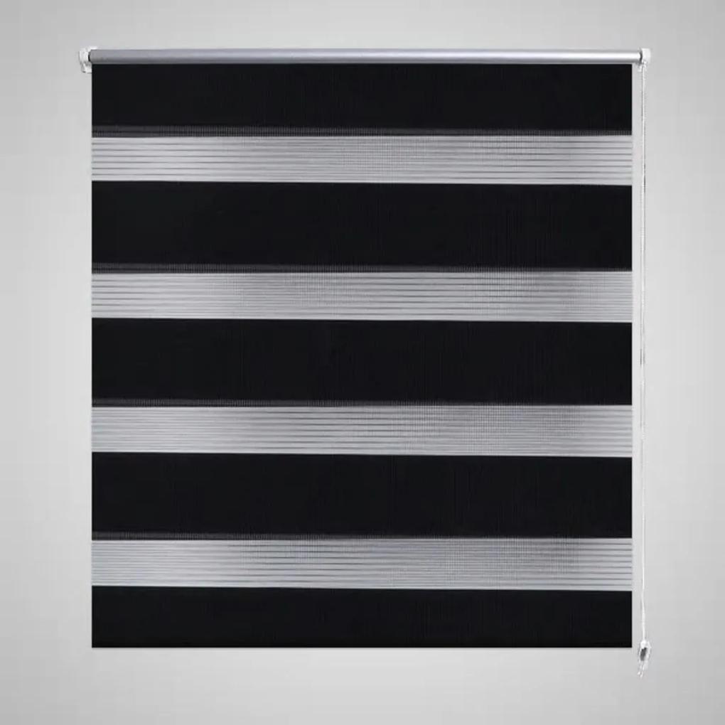 vidaXL Roleta vzor zebra, 50 x 100 cm, čierna