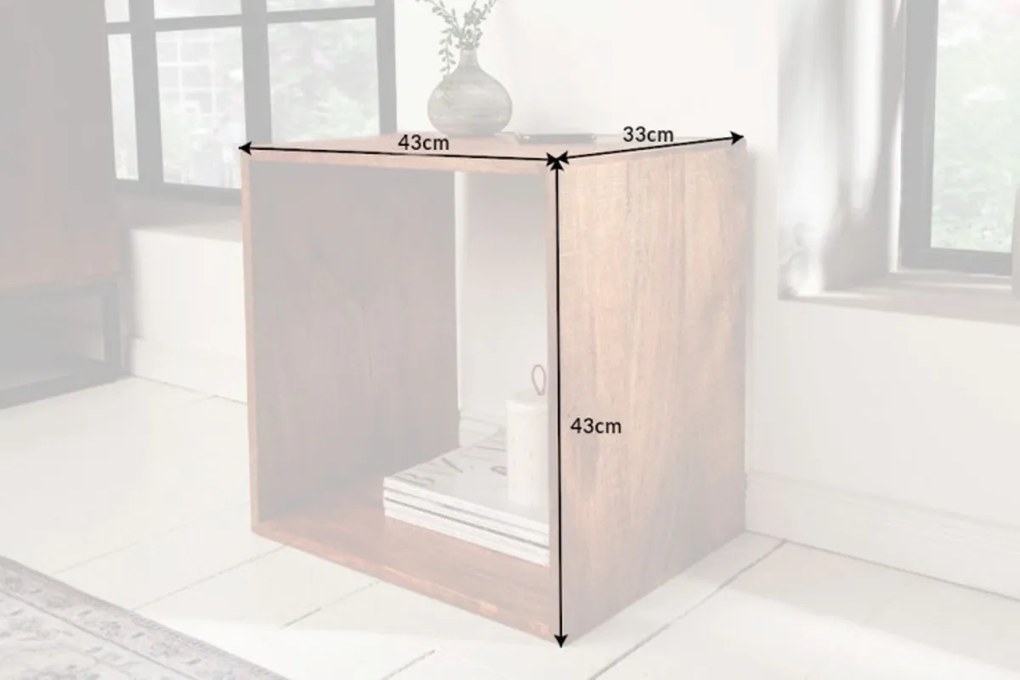 Odkladací stolík Timber 43 cm mango