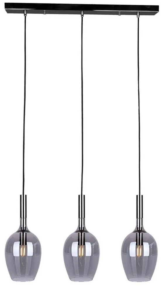 Luster na lanku TANGO 3xE14/40W/230V čierna