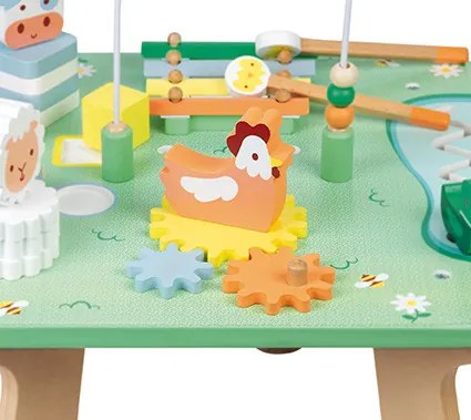 Drevený motorický stolík s aktivitami