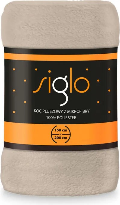 Mikroplyšová deka SIGLO béžová 150 x 200 cm