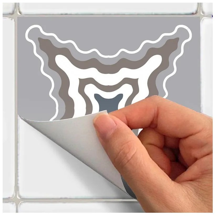 Súprava 9 dekoratívnych samolepiek na stenu Ambiance Orfeo, 10 × 10 cm