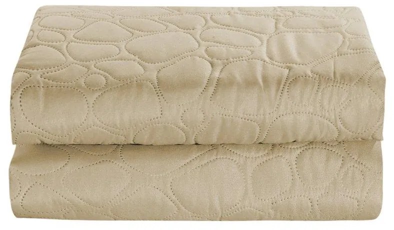 Béžový prehoz na posteľ STONE Rozmer: 200 x 220 cm