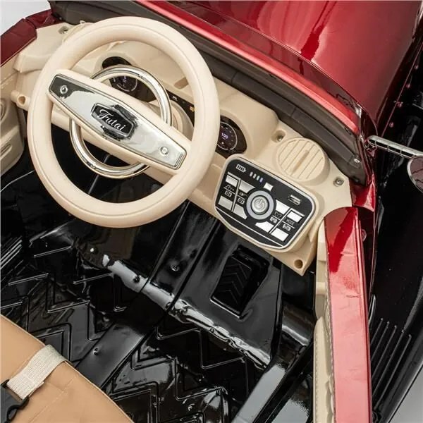 Baby Mix Detské elektrické autíčko Retro 4 x 4 ,červené