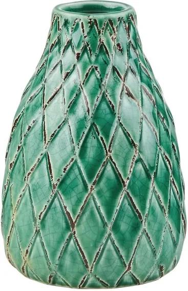 ROMBO Keramická váza károvaný vzor 13,5 cm
