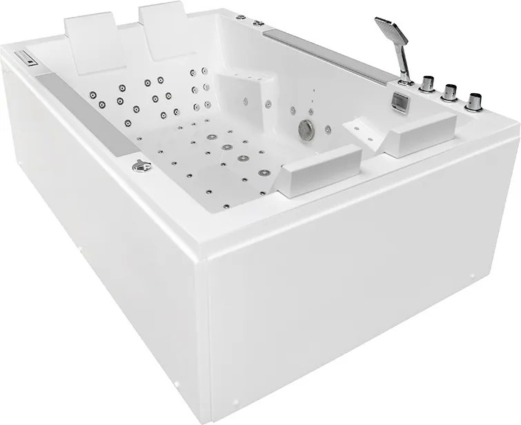 BPS-koupelny Hydromasážna vaňa HYD-KAR942W 180x120 Biela s ohrevom vody