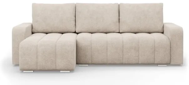 Rohová rozkladacia sedačka ABRIELLE ľavá, béžová