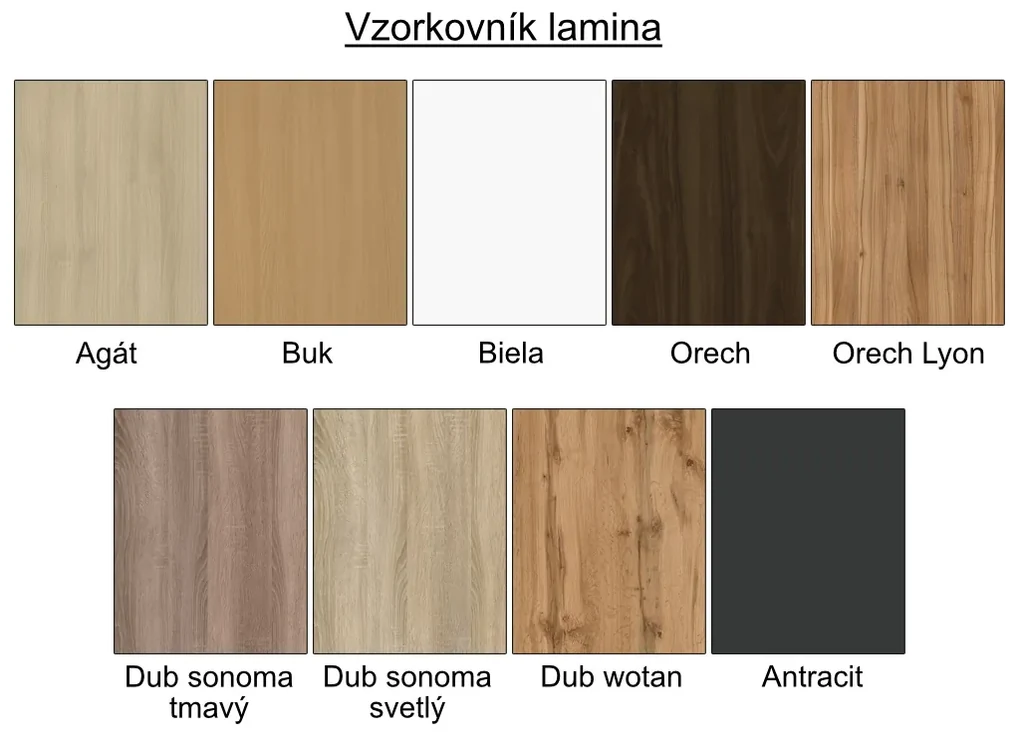 Nabytekmorava Závesná polica Alfa 201 farba lamina: agát (akát)