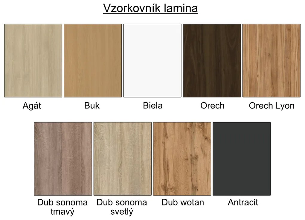 Nabytekmorava Závesná polica Alfa 201 farba lamina: Dub sonoma tmavý