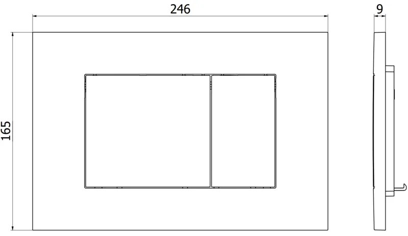 Mexen Tex 02, tlačidlo na splachovanie, zlatá šampanská lesklá, 6102-08