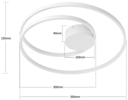 Brilagi - stmievateľné stropné svietidlo TWISTER LED/48W/230V priemer 50 cm biele + DO