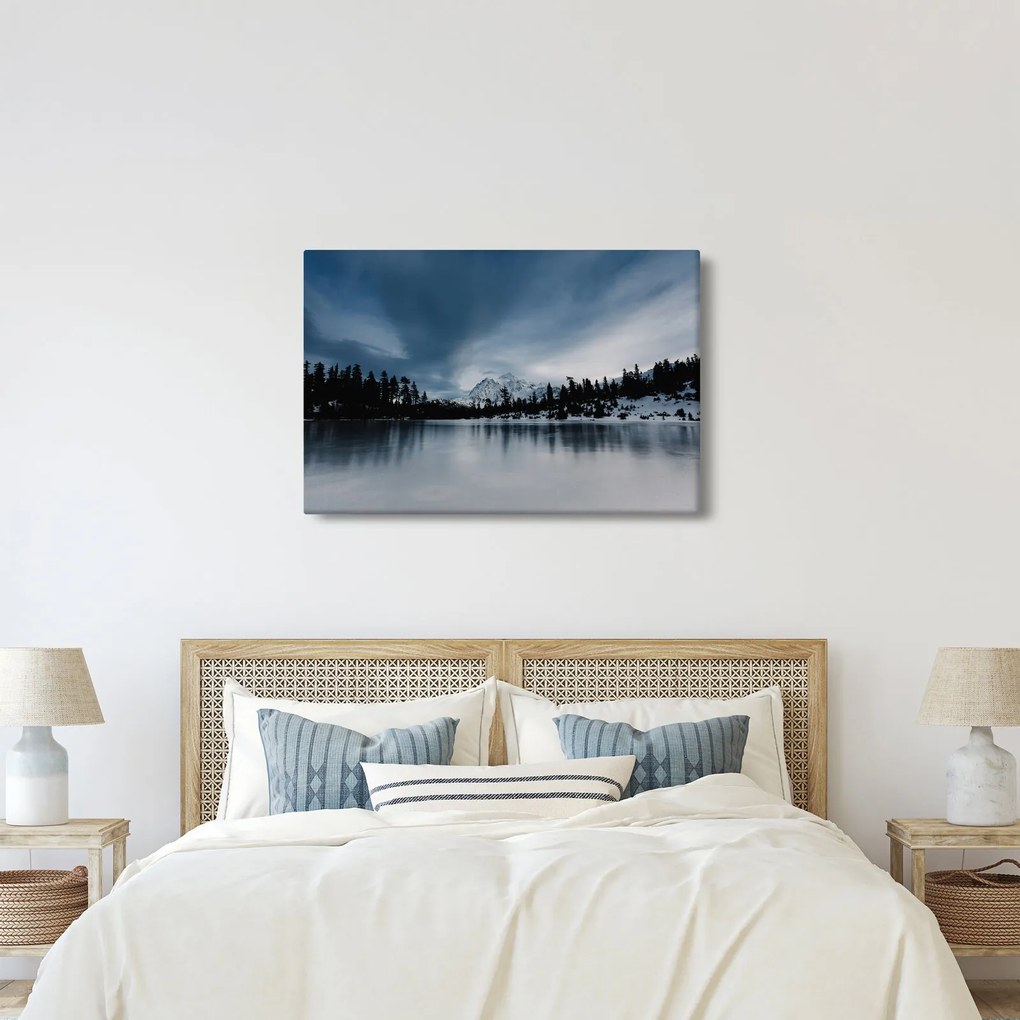 Obraz - Na zamrznutom jazere (90x60 cm)