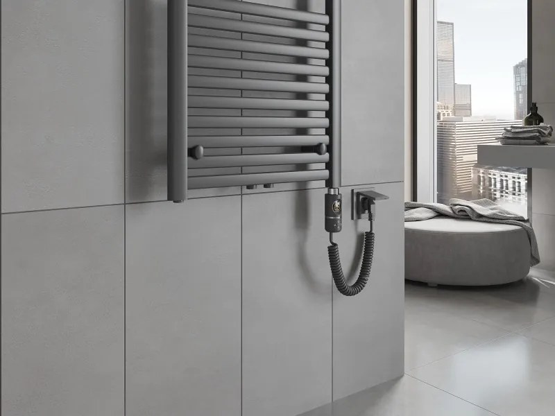 Mexen Hades, elektrické vykurovacie teleso 1500 x 400 mm, 600 W, antracitová, W104-1500-400-2600-66