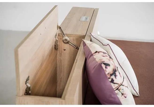 Ahorn TROPEA BOX PRI HLAVE - posteľ s praktickým úložným boxom za hlavou 140 x 200 cm, lamino