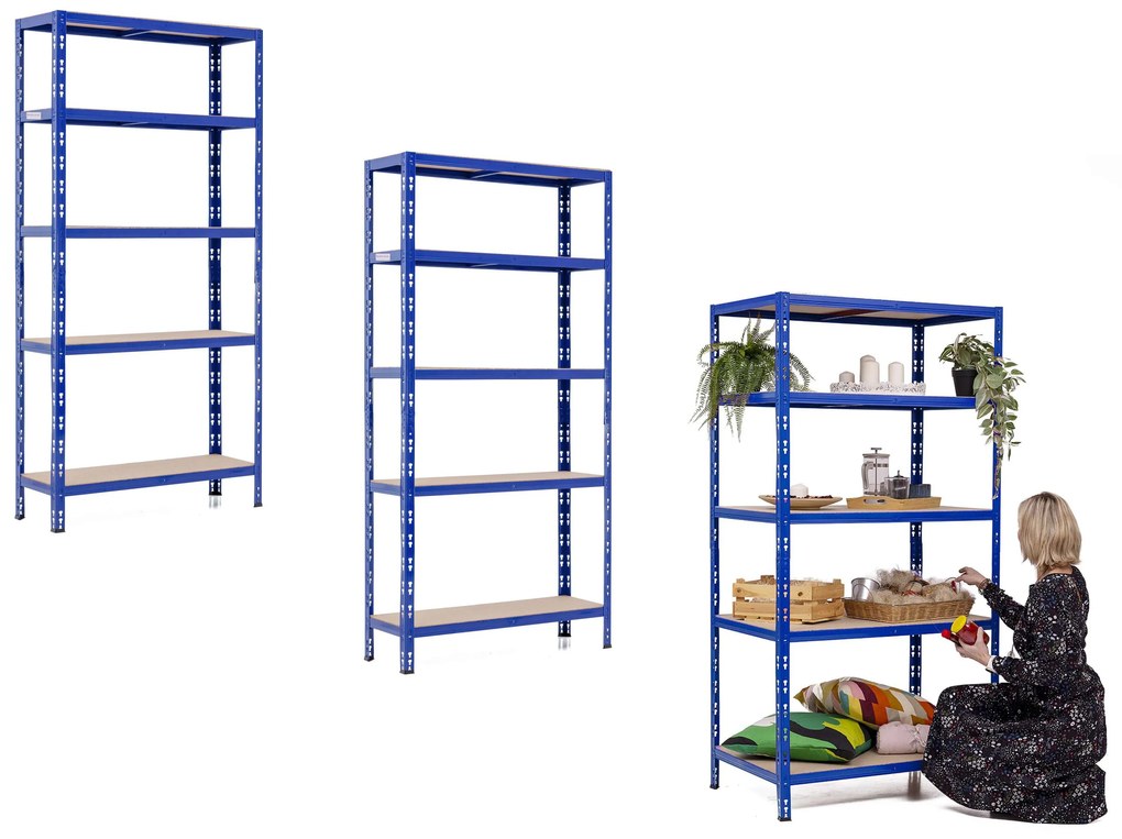 Trestles Balíček 3xSUPER HIT - Policový regál 1800x900x600 Farba: čierna