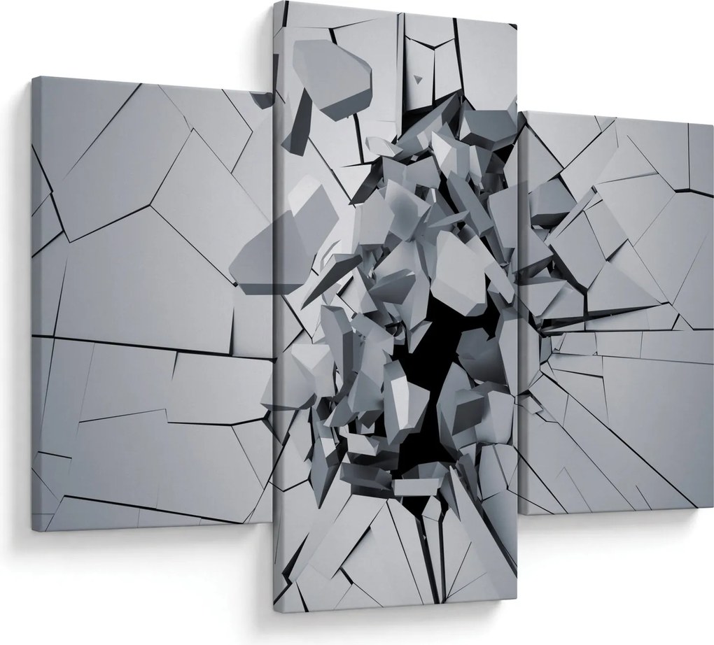 Obraz abstrakcie 3D (90x60 cm)