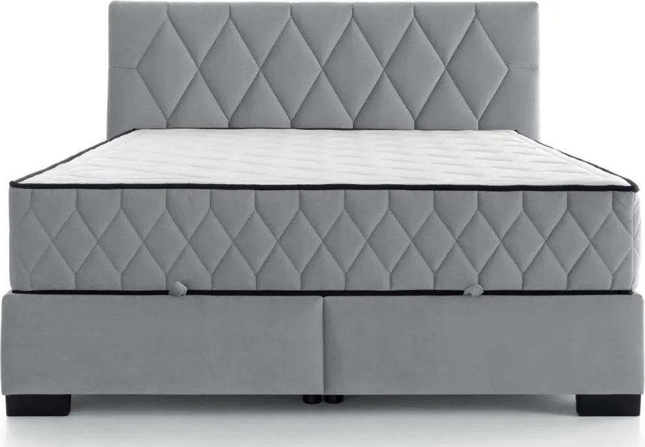 Posteľ Reve 160x200 cm, svetlo šedá látka